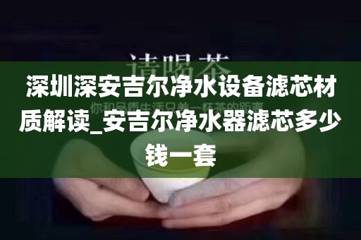 深圳深安吉尔净水设备滤芯材质解读_安吉尔净水器滤芯多少钱一套