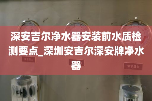 深安吉尔净水器安装前水质检测要点_深圳安吉尔深安牌净水器