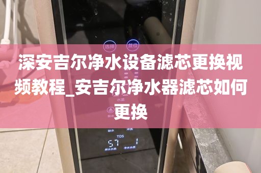 深安吉尔净水设备滤芯更换视频教程_安吉尔净水器滤芯如何更换
