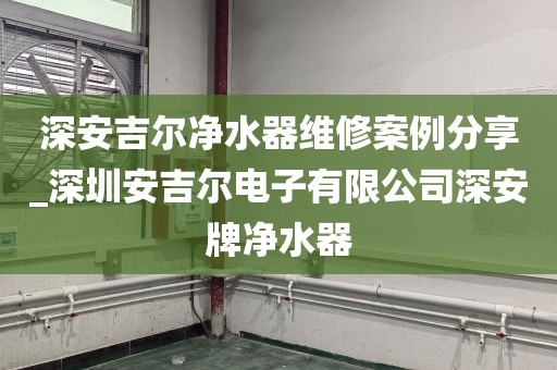深安吉尔净水器维修案例分享_深圳安吉尔电子有限公司深安牌净水器