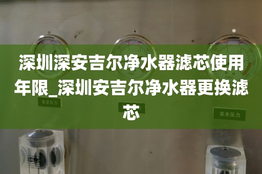 深圳深安吉尔净水器滤芯使用年限_深圳安吉尔净水器更换滤芯