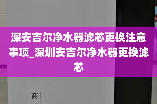 深安吉尔净水器滤芯更换注意事项_深圳安吉尔净水器更换滤芯