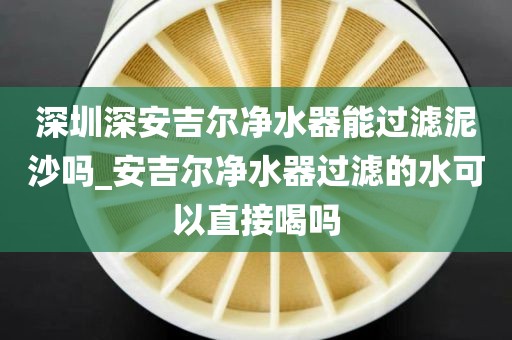 深圳深安吉尔净水器能过滤泥沙吗_安吉尔净水器过滤的水可以直接喝吗